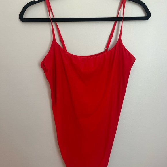 aerie Tops - Aerie Bold Red Spaghetti Strap Bodysuit